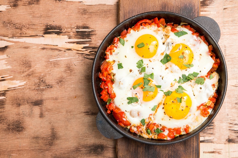 Сколько калорий в яичнице из 2 яиц